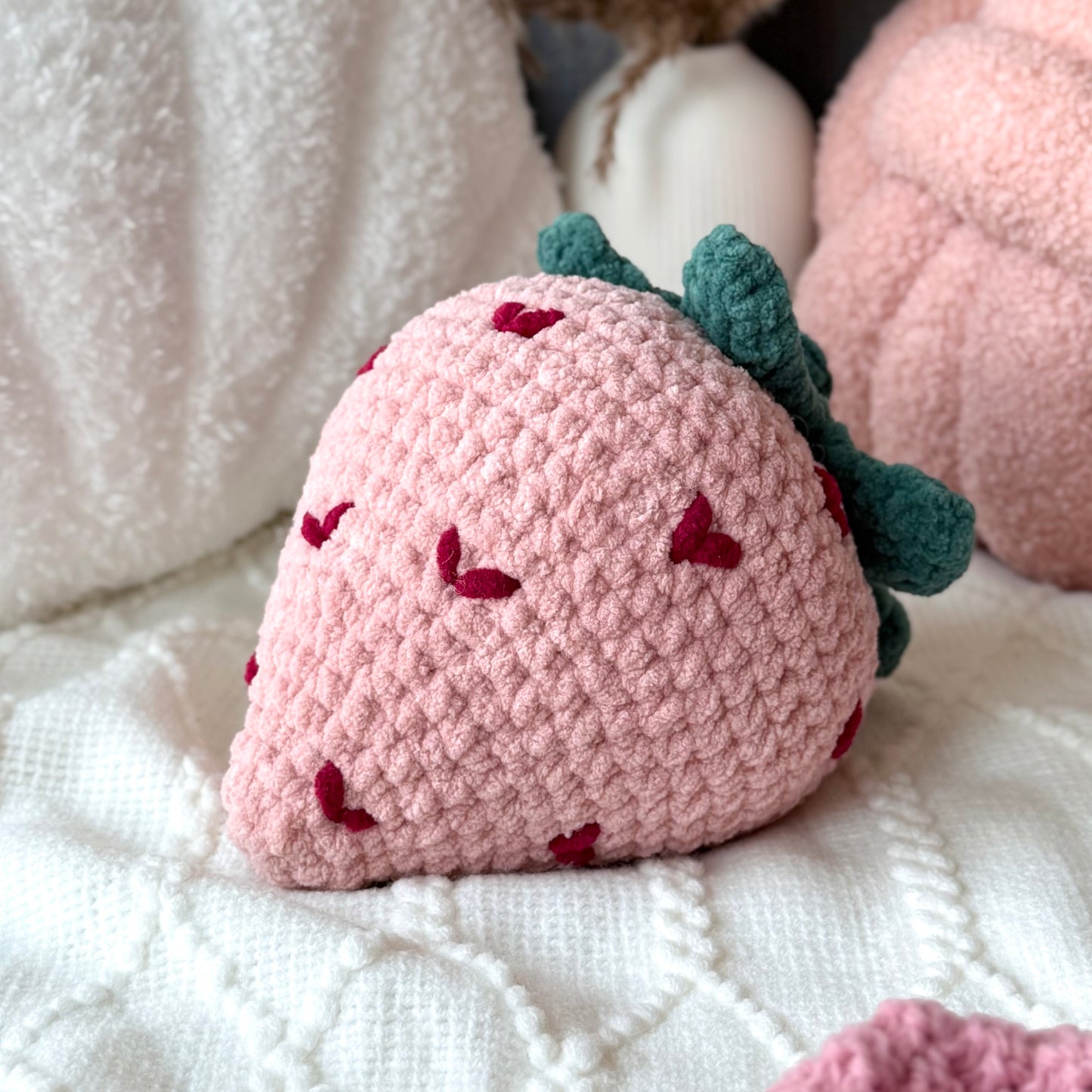 Strawberry Throw Pillow - Two Elephants