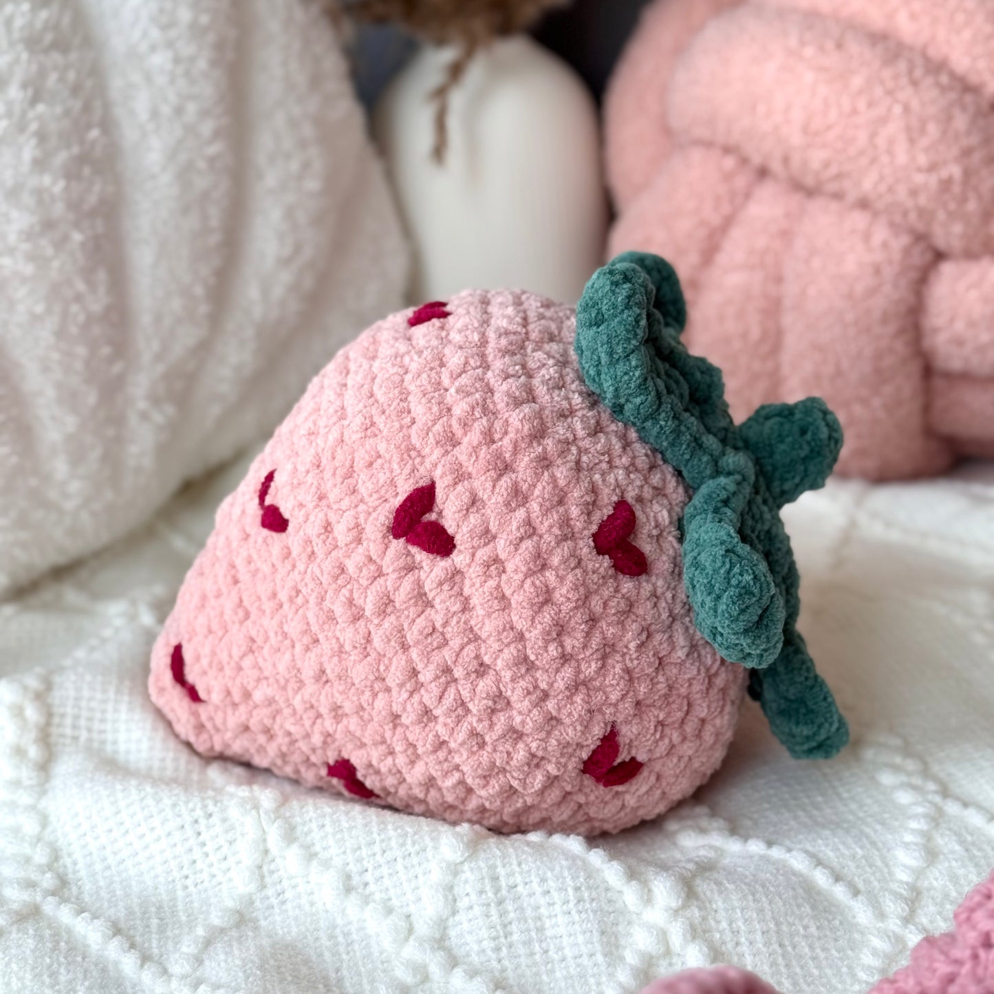 Strawberry Throw Pillow - Two Elephants