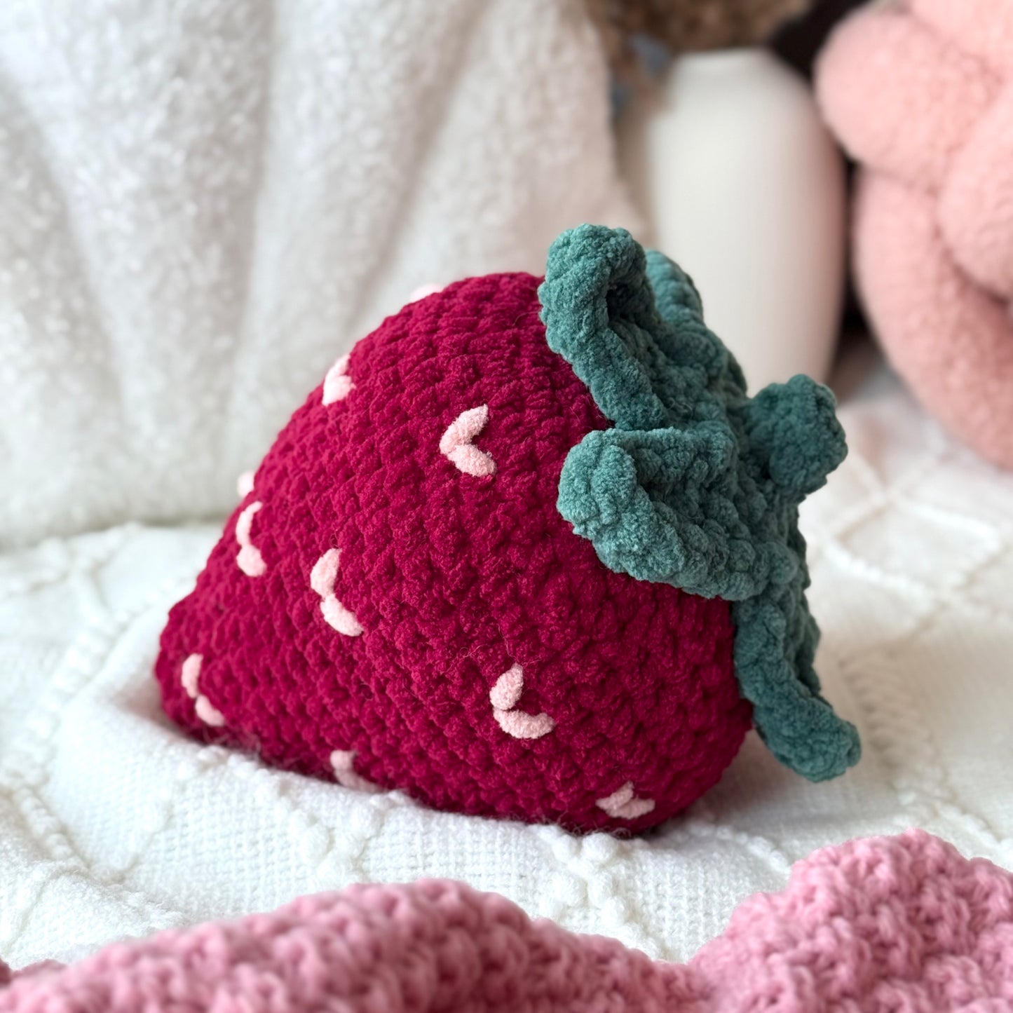 Strawberry Throw Pillow - Two Elephants
