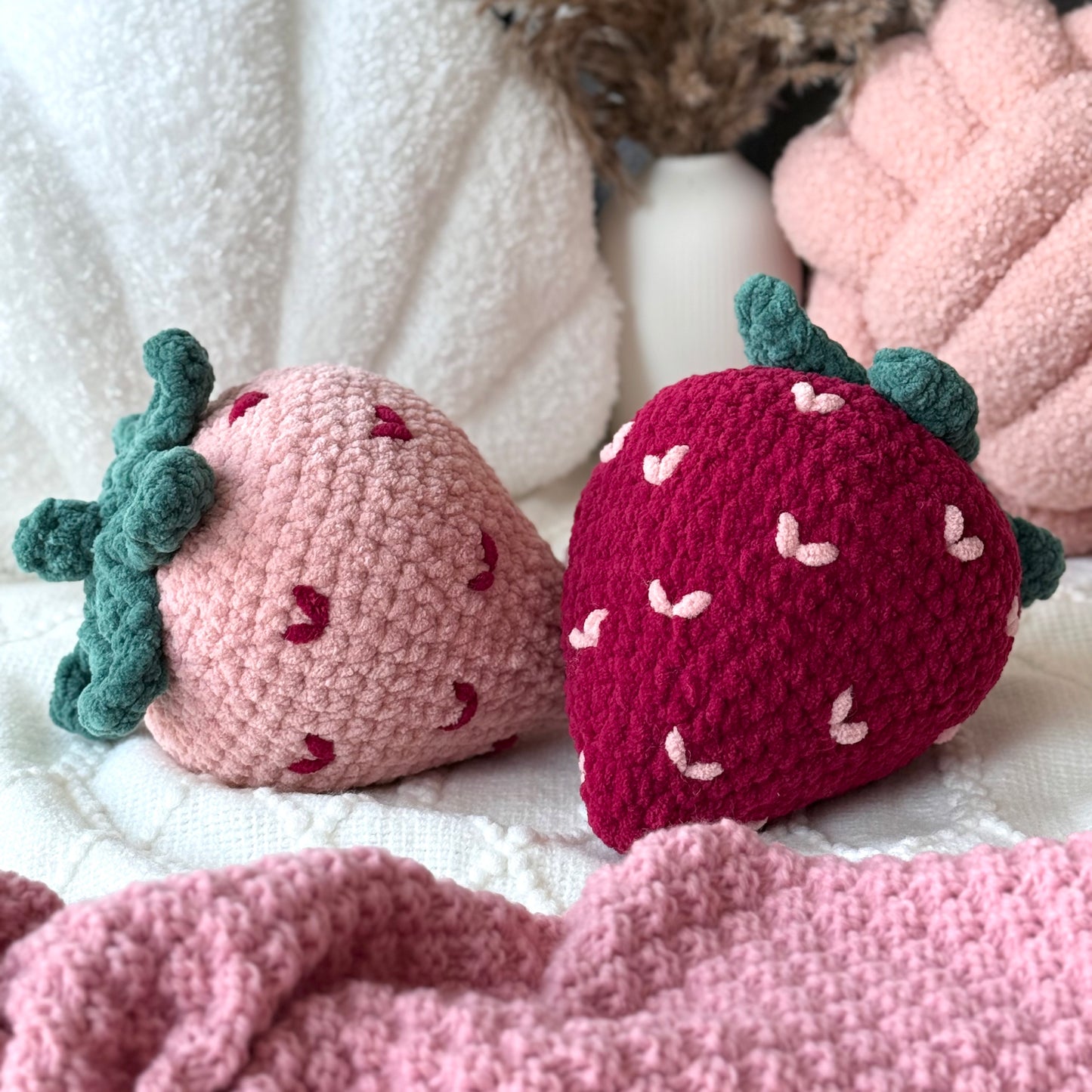 Strawberry Throw Pillow - Two Elephants