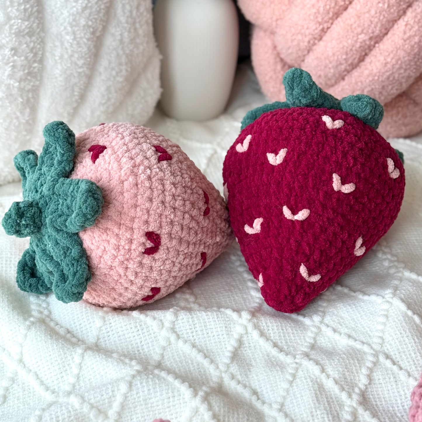 Strawberry Throw Pillow - Two Elephants