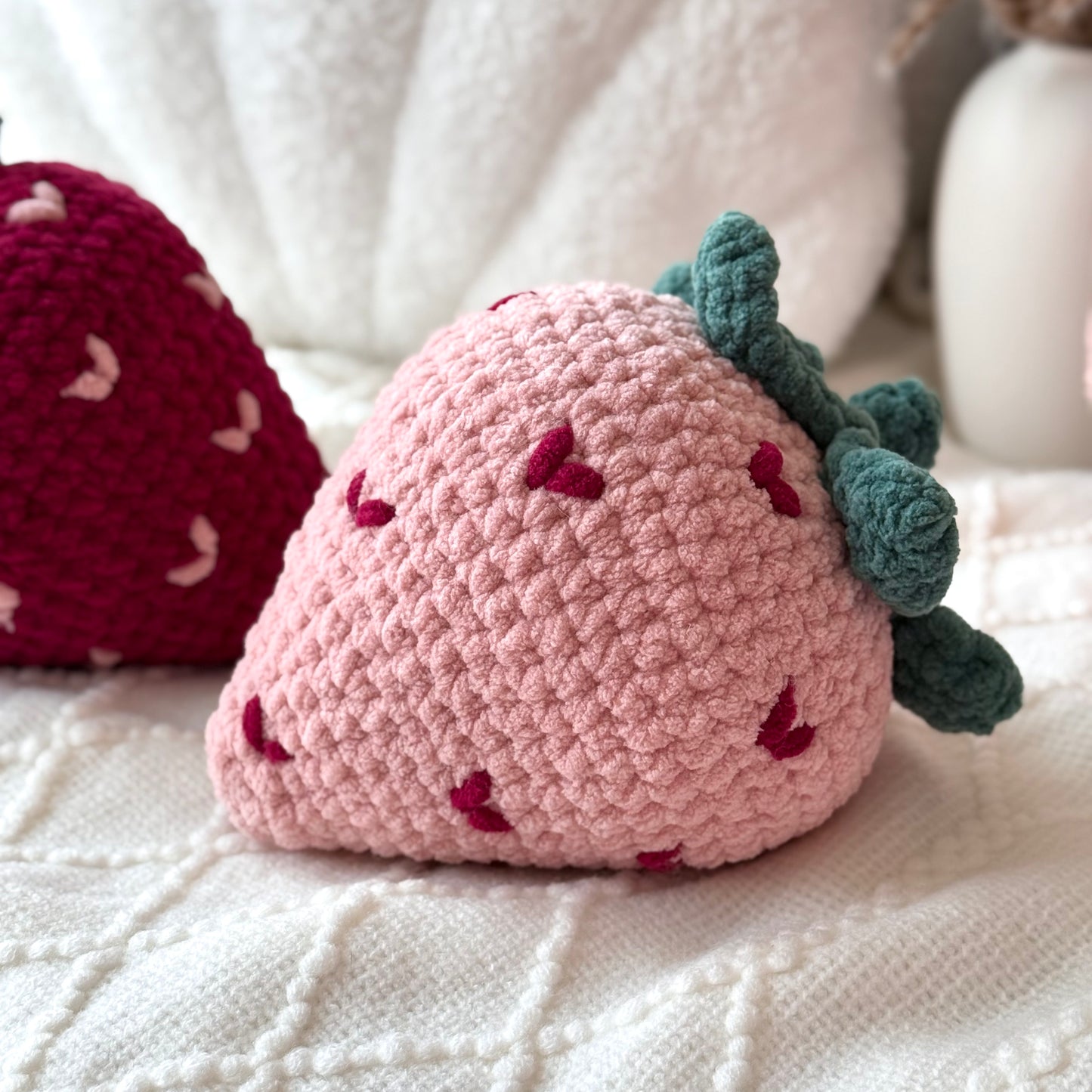 Strawberry Throw Pillow - Two Elephants