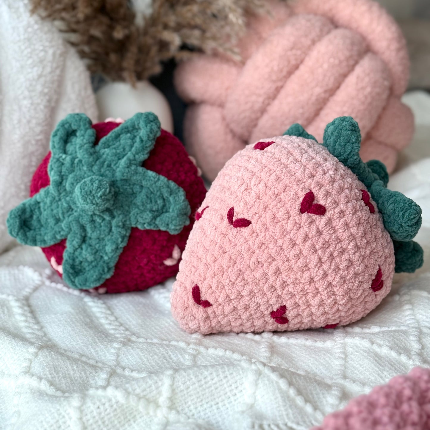 Strawberry Throw Pillow - Two Elephants