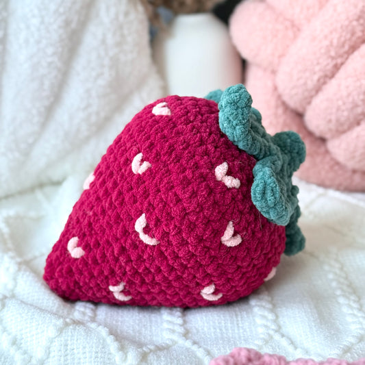 Strawberry Throw Pillow - Two Elephants